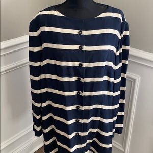 90s VTG Dana Buchman Silk Striped Jacket Size 18